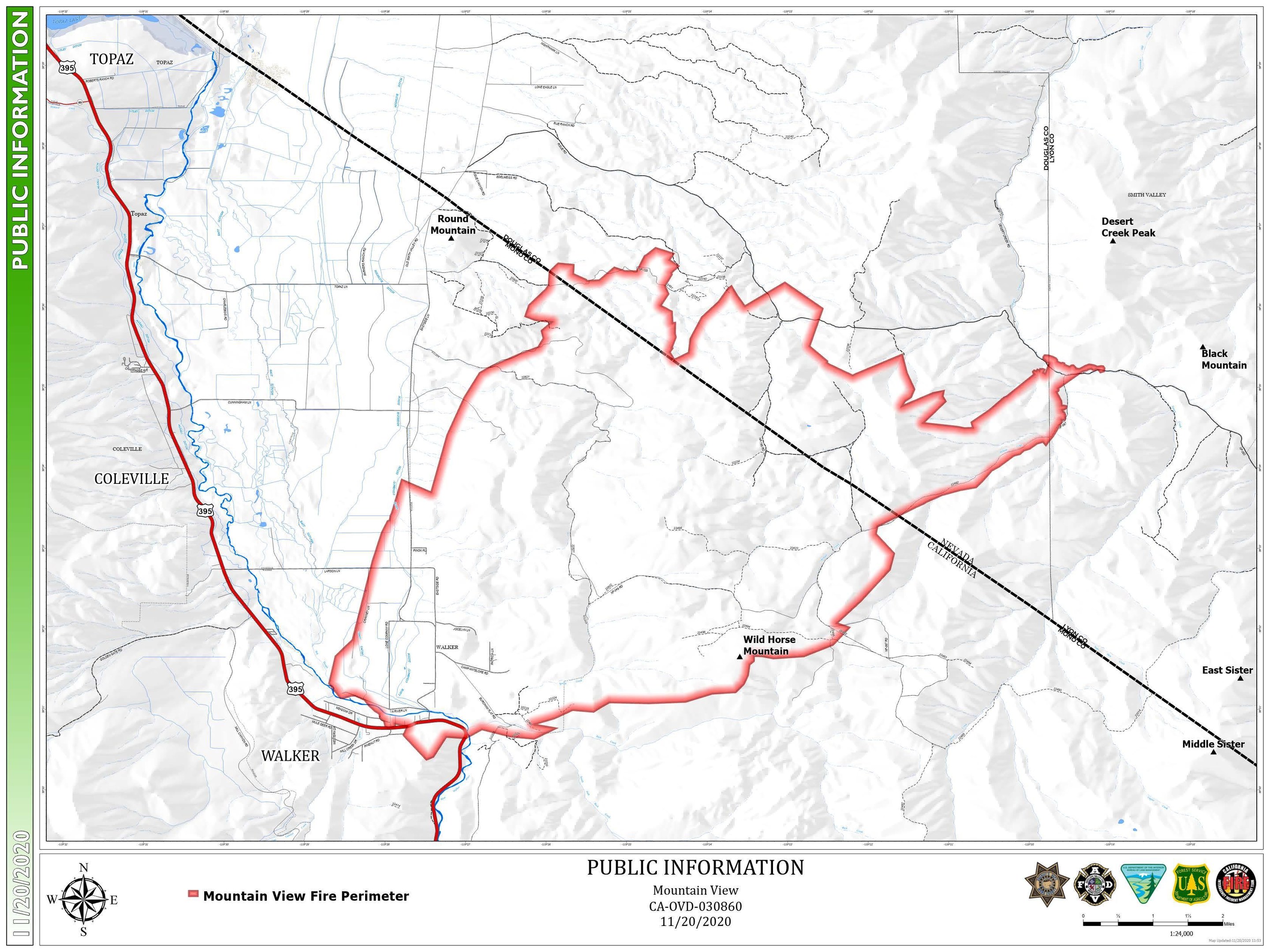 Ein Plakat, das eine detaillierte Wanderkarte zu einem Berggipfel zeigt, einschließlich Route, Sehenswürdigkeiten und unterstützendem Text mit Logos.