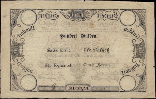 Alte deutsche 100 Pfennig-Banknote mit schwarzem Hintergrund und einem Männerporträt.