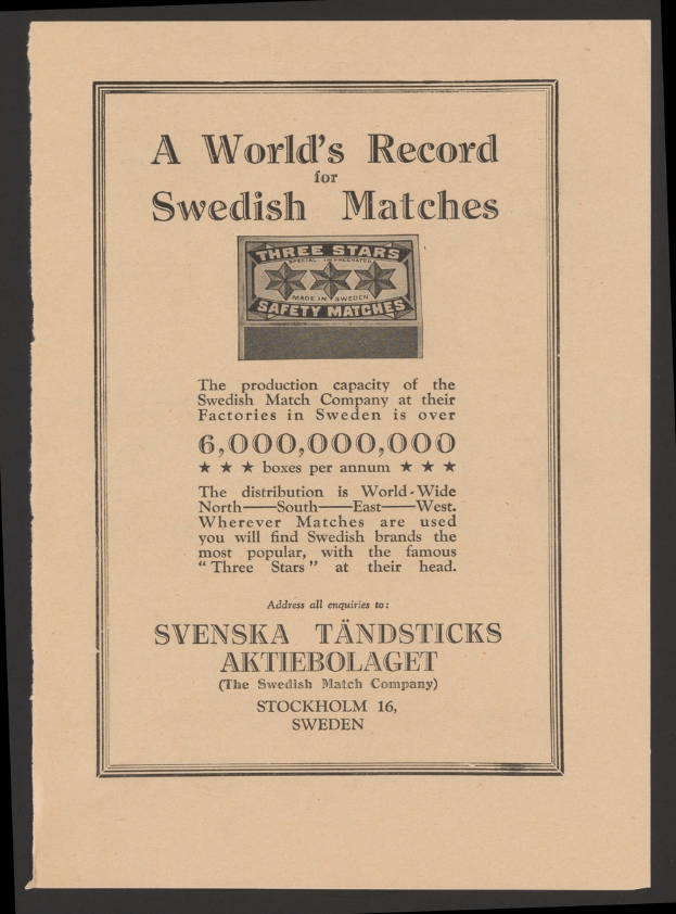 Ein schwarzer Hintergrund mit einem Blatt in der Mitte, auf dem der Text "Eine Weltrekord für schwedische Spiele" und ein Logo steht.