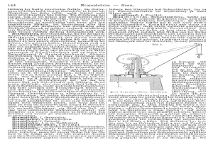 Eine Buchseite mit einer Maschine, die zeichnet, und dem Text "Deutsches Patent 114,000,000" sowie einer Illustration der Maschine auf der rechten Seite.